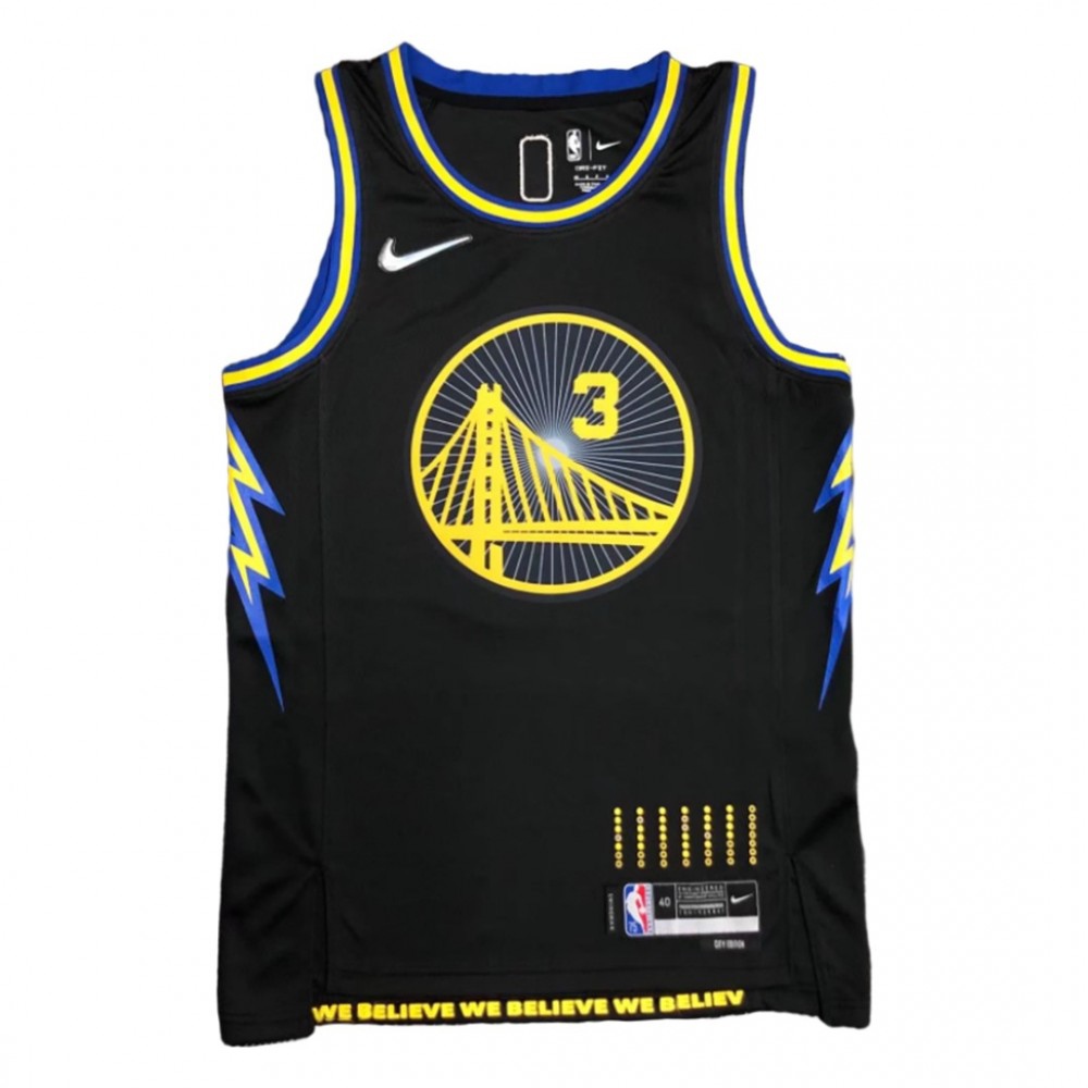 Men's Golden State Warriors Jordan Poole #3 Black 2021/22 Swingman Jersey - City Edition-Pro Kit Vault | Brand New 26/27 Sports Jerseys